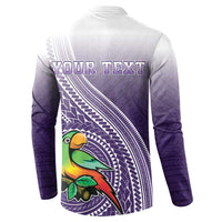 Personalized Manua High School Button Sweatshirt Polynesian Tribal Pattern