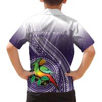 Personalized Manua High School Family Matching Long Sleeve Bodycon Dress and Hawaiian Shirt Polynesian Tribal Pattern