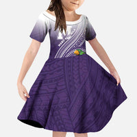 Personalized Manua High School Family Matching Off Shoulder Maxi Dress and Hawaiian Shirt Polynesian Tribal Pattern