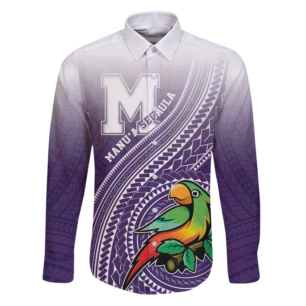 Personalized Manua High School Family Matching Puletasi and Hawaiian Shirt Polynesian Tribal Pattern