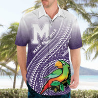 Personalized Manua High School Hawaiian Shirt Polynesian Tribal Pattern