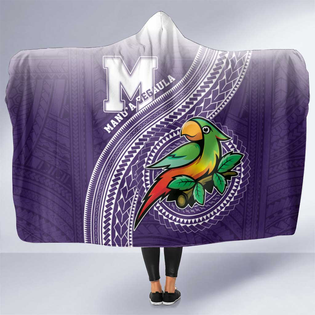 Manua High School Hooded Blanket Polynesian Tribal Pattern