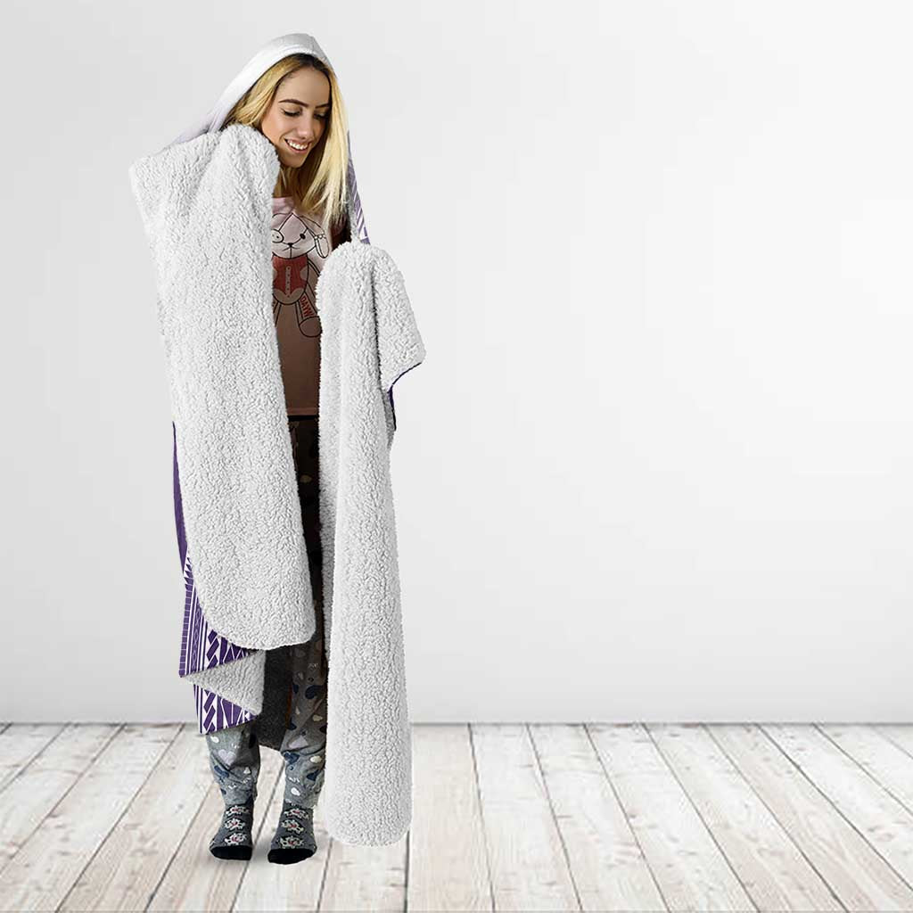 Manua High School Hooded Blanket Polynesian Tribal Pattern