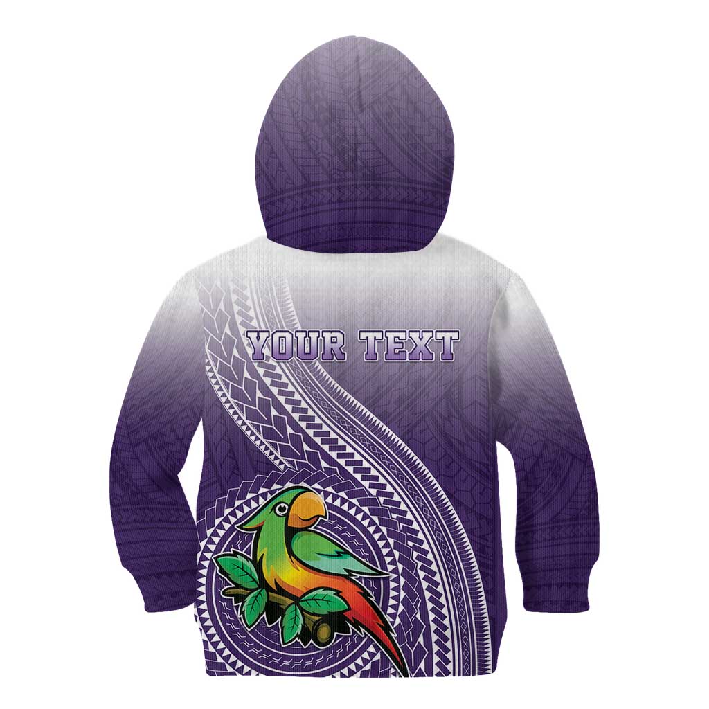 Personalized Manua High School Kid Hoodie Polynesian Tribal Pattern