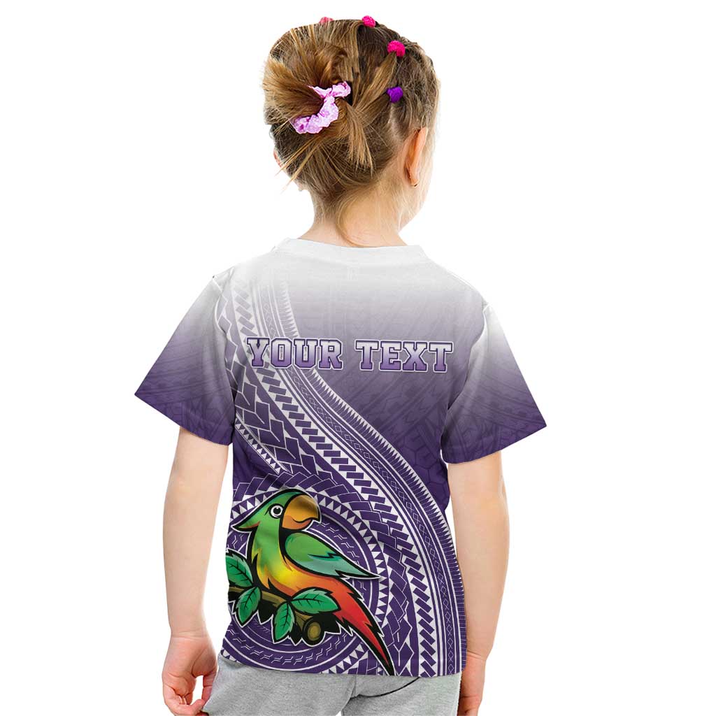 Personalized Manua High School Kid T Shirt Polynesian Tribal Pattern