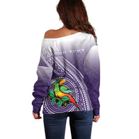 Personalized Manua High School Off Shoulder Sweater Polynesian Tribal Pattern