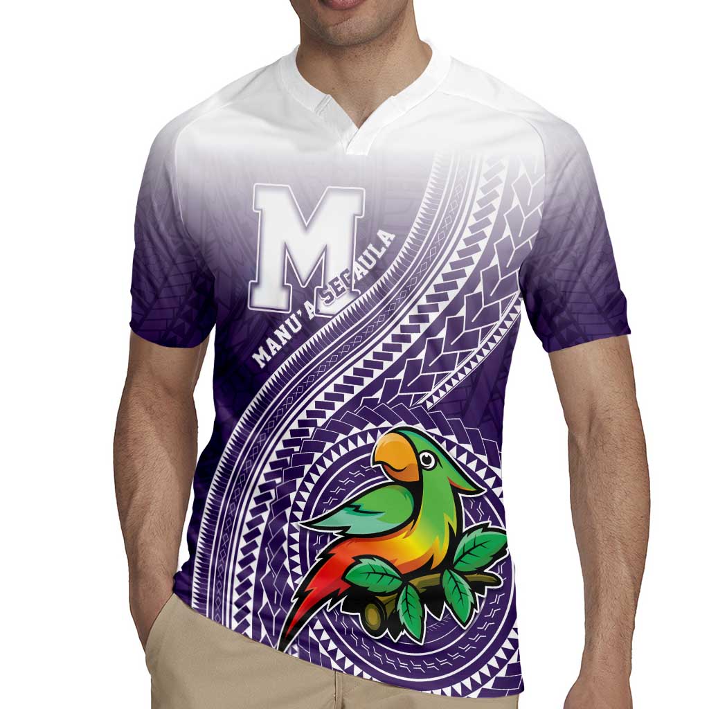 Personalized Manua High School Rugby Jersey Polynesian Tribal Pattern