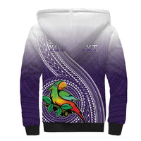 Personalized Manua High School Sherpa Hoodie Polynesian Tribal Pattern