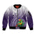 Personalized Manua High School Sleeve Zip Bomber Jacket Polynesian Tribal Pattern