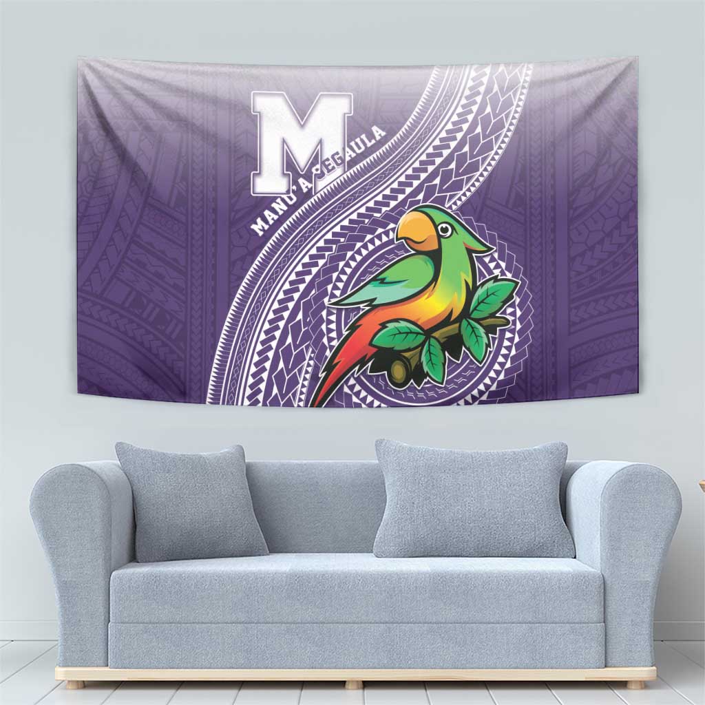 Manua High School Tapestry Polynesian Tribal Pattern