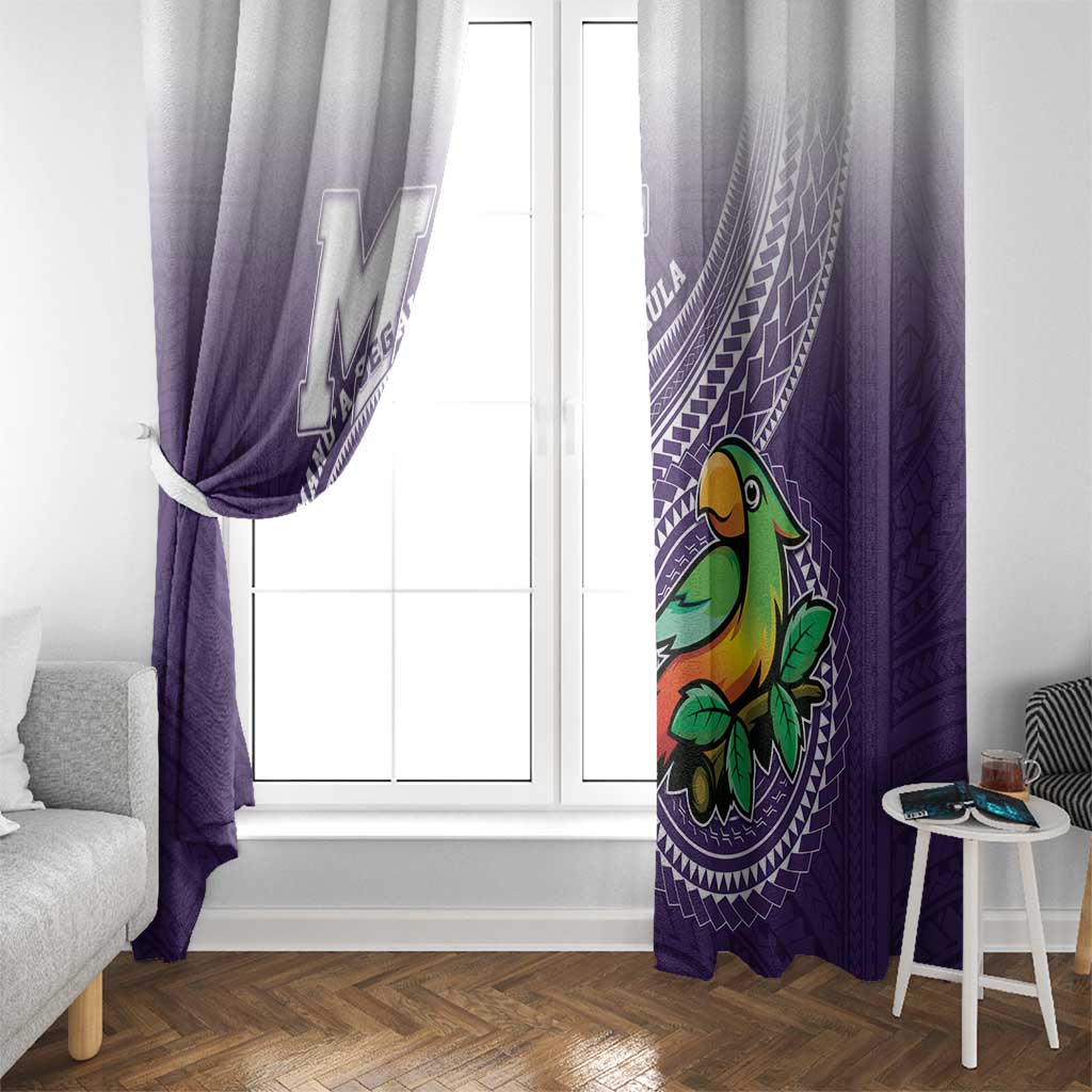 Manua High School Window Curtain Polynesian Tribal Pattern