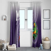 Manua High School Window Curtain Polynesian Tribal Pattern