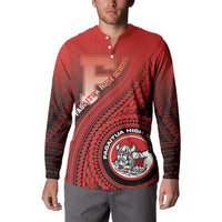 Personalized Fagaitua High School Button Sweatshirt Polynesian Tribal Pattern