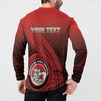 Personalized Fagaitua High School Button Sweatshirt Polynesian Tribal Pattern