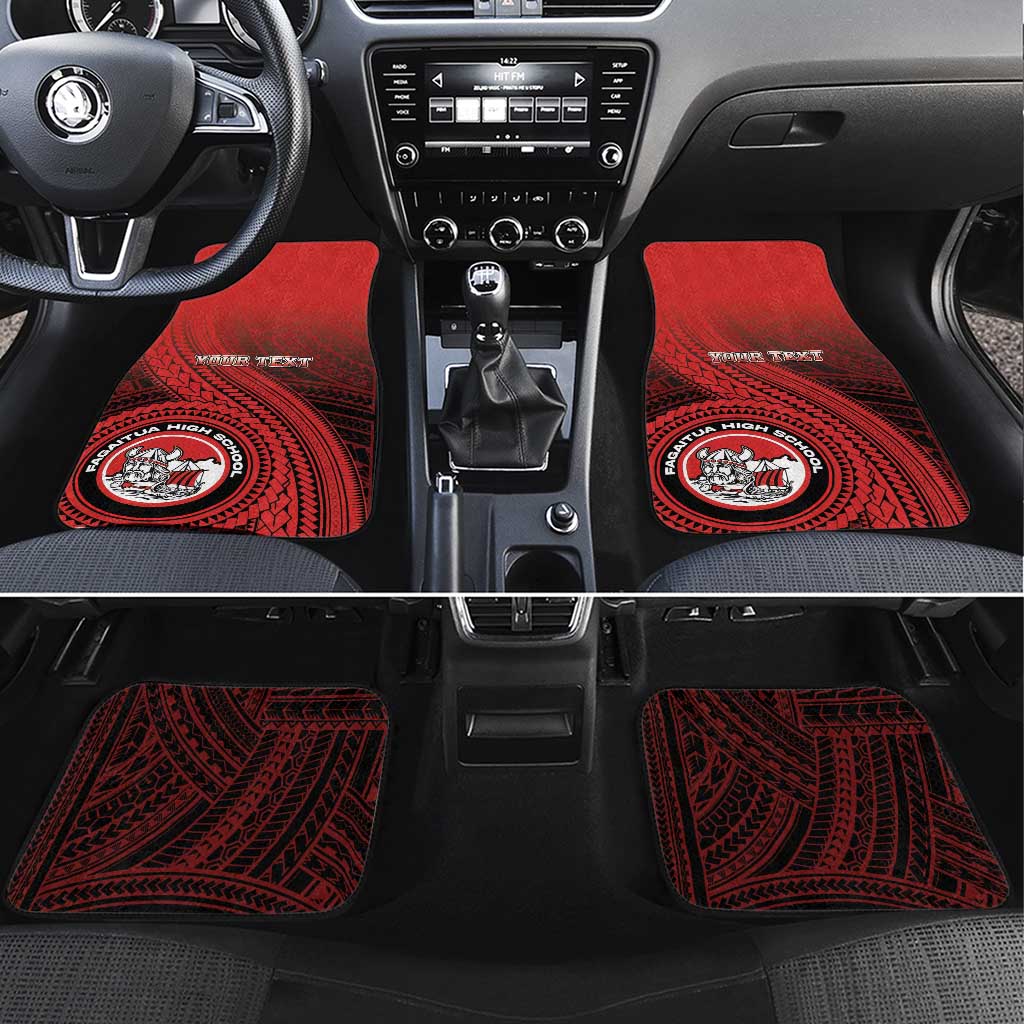 Fagaitua High School Car Mats Polynesian Tribal Pattern