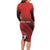 Personalized Fagaitua High School Family Matching Long Sleeve Bodycon Dress and Hawaiian Shirt Polynesian Tribal Pattern