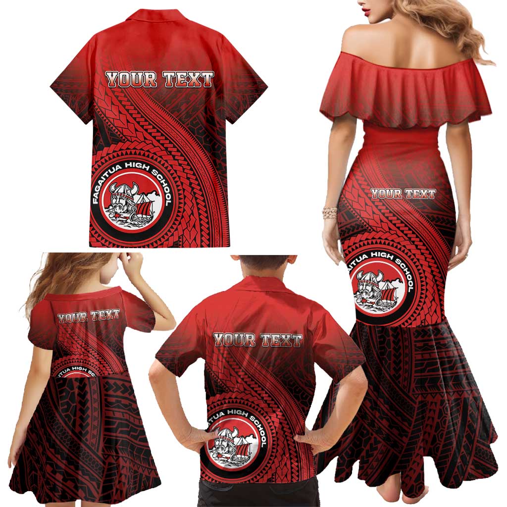 Personalized Fagaitua High School Family Matching Mermaid Dress and Hawaiian Shirt Polynesian Tribal Pattern LT05 - Polynesian Pride