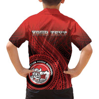Personalized Fagaitua High School Family Matching Puletasi and Hawaiian Shirt Polynesian Tribal Pattern