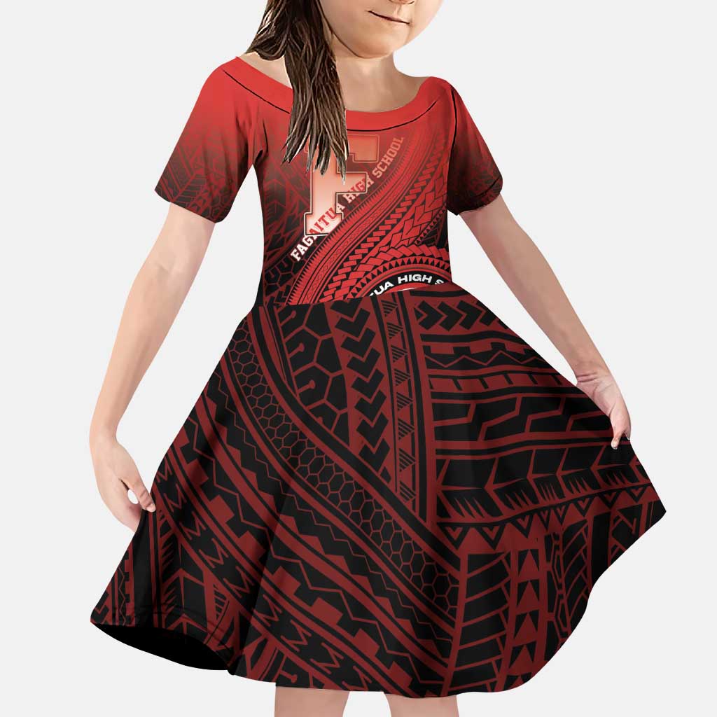 Personalized Fagaitua High School Family Matching Puletasi and Hawaiian Shirt Polynesian Tribal Pattern
