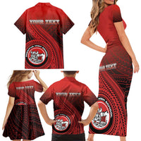 Personalized Fagaitua High School Family Matching Short Sleeve Bodycon Dress and Hawaiian Shirt Polynesian Tribal Pattern LT05 - Polynesian Pride