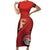 Personalized Fagaitua High School Family Matching Short Sleeve Bodycon Dress and Hawaiian Shirt Polynesian Tribal Pattern