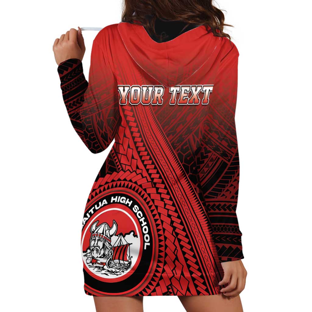 Personalized Fagaitua High School Hoodie Dress Polynesian Tribal Pattern