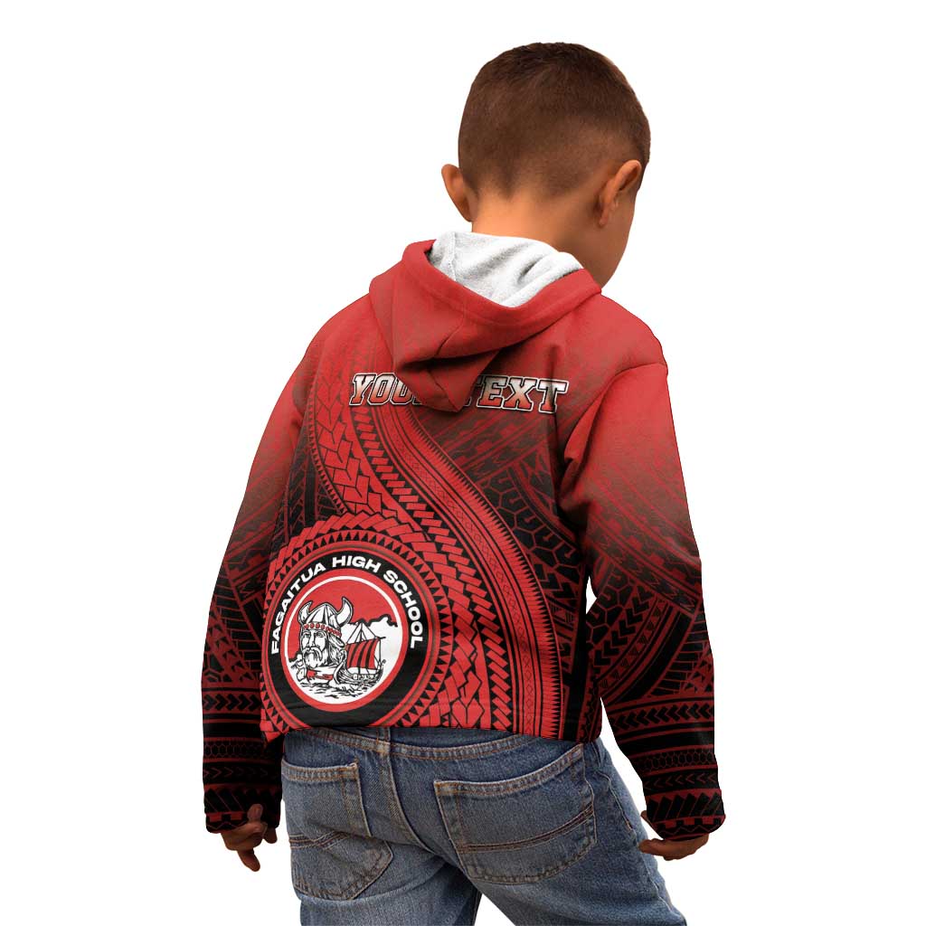 Personalized Fagaitua High School Kid Hoodie Polynesian Tribal Pattern