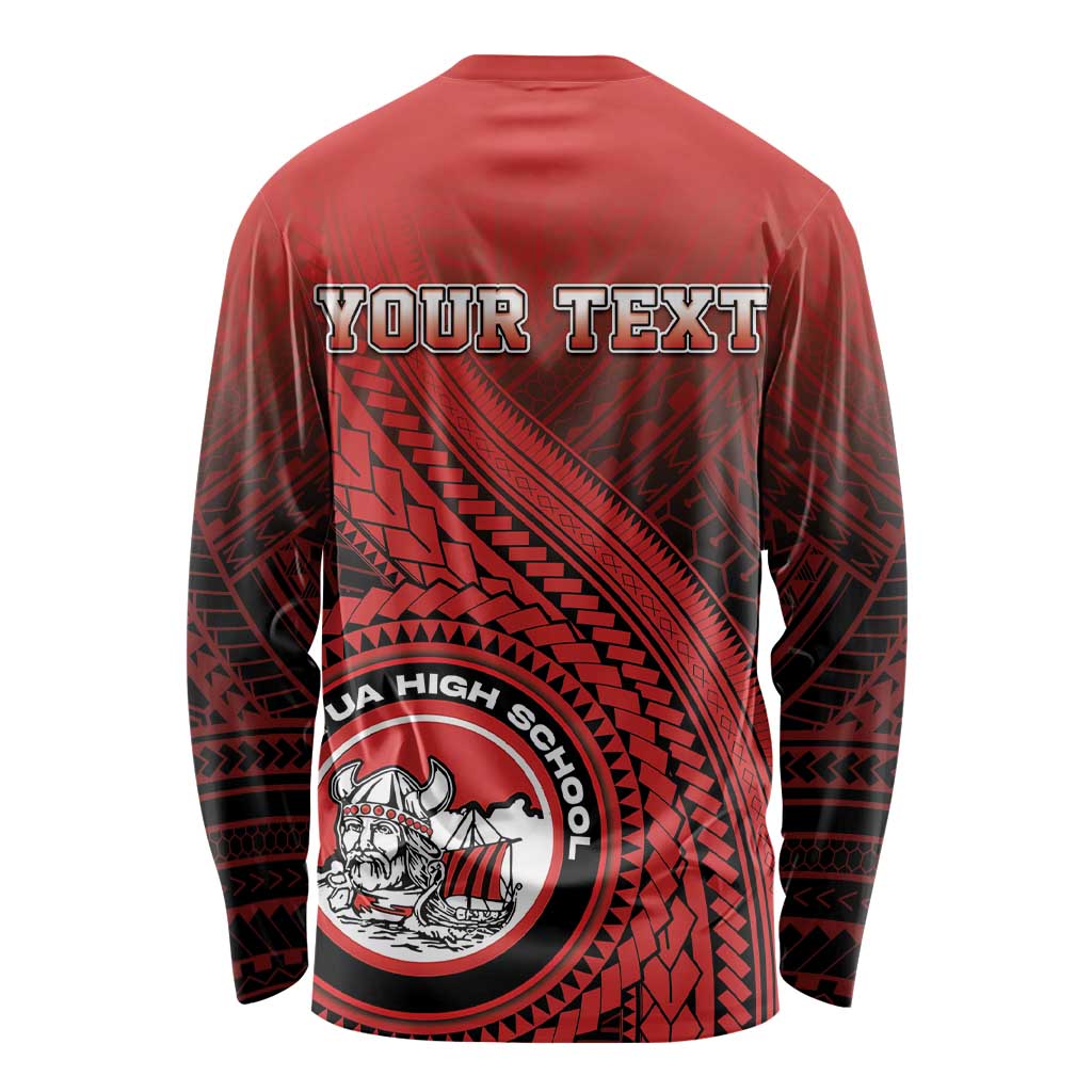 Personalized Fagaitua High School Long Sleeve Shirt Polynesian Tribal Pattern