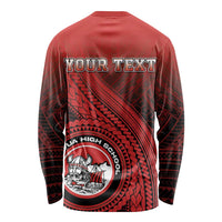 Personalized Fagaitua High School Long Sleeve Shirt Polynesian Tribal Pattern