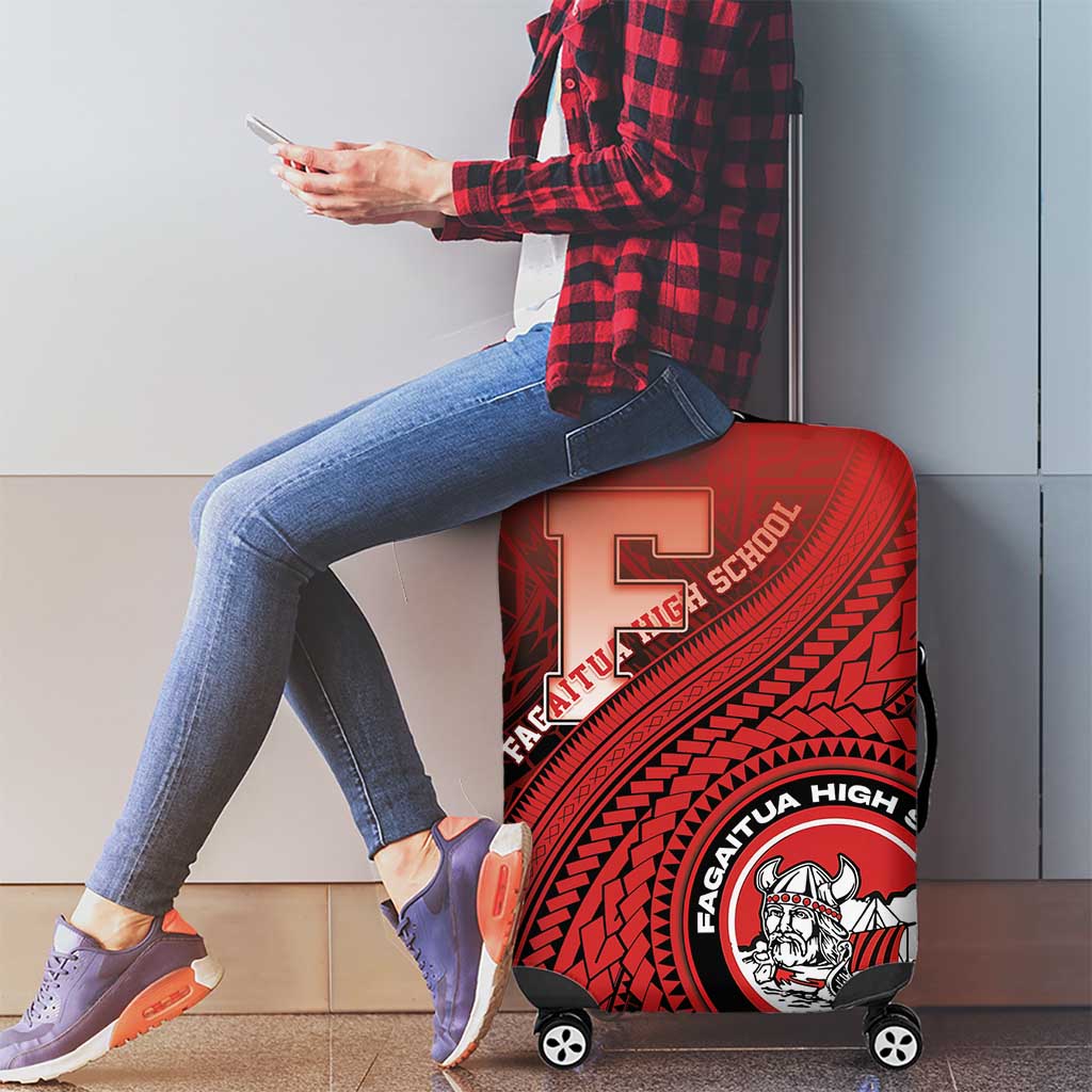 Fagaitua High School Luggage Cover Polynesian Tribal Pattern