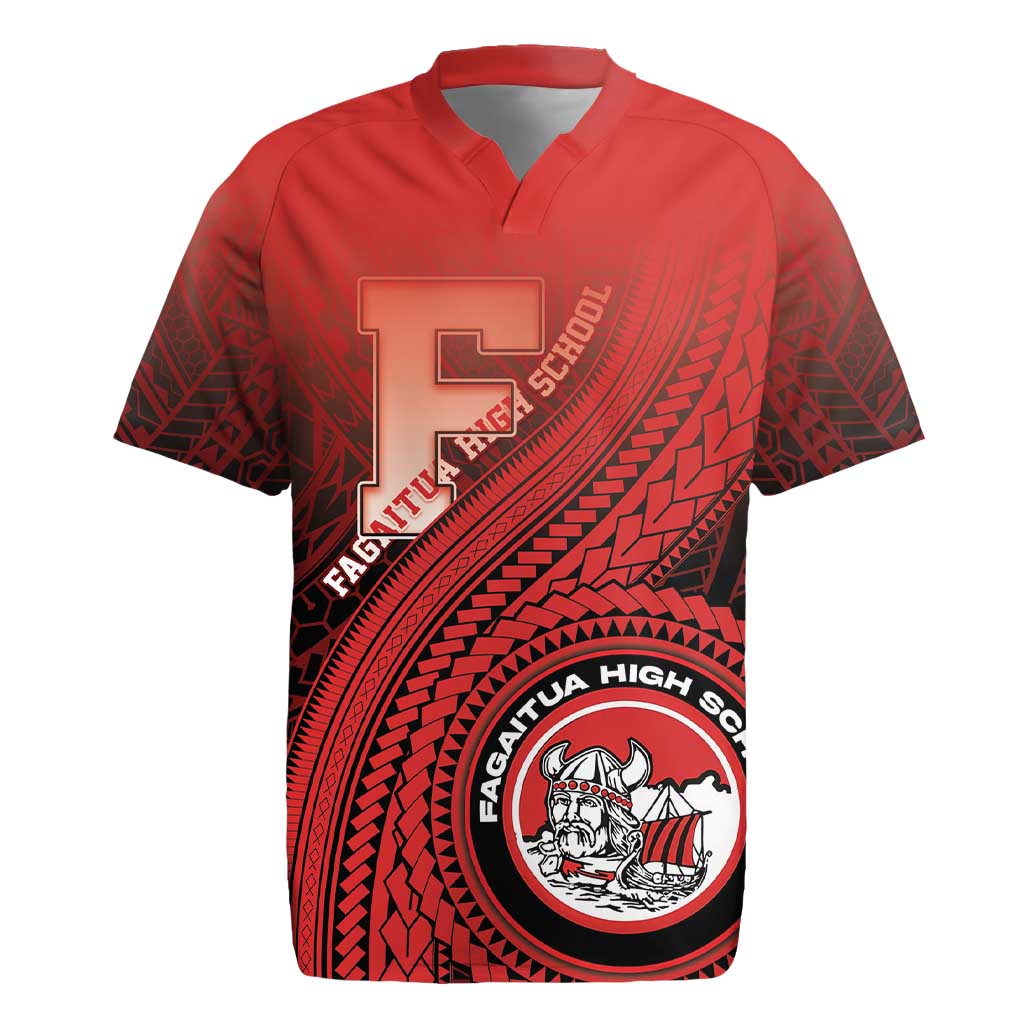 Personalized Fagaitua High School Rugby Jersey Polynesian Tribal Pattern