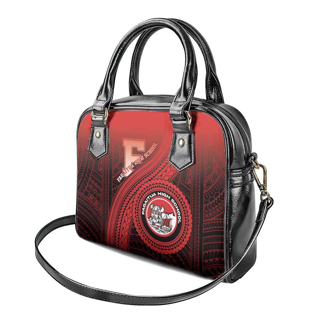 Fagaitua High School Shoulder Handbag Polynesian Tribal Pattern