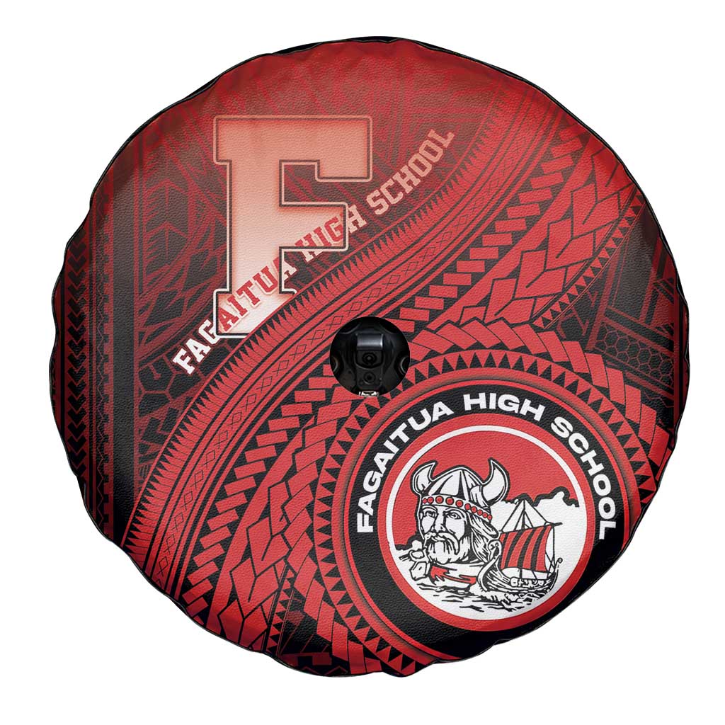 Fagaitua High School Spare Tire Cover Polynesian Tribal Pattern