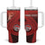 Personalized Fagaitua High School Tumbler With Handle Polynesian Tribal Pattern