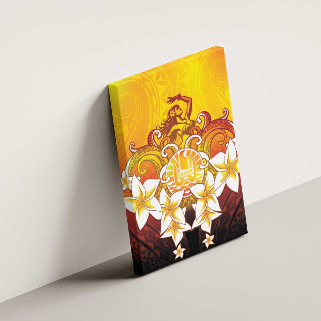 Tahiti Heiva Festival Canvas Wall Art Tahitian Vahine Plumeria Flowers LT05 - Polynesian Pride