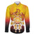Tahiti Heiva Festival Family Matching Long Sleeve Bodycon Dress and Hawaiian Shirt Tahitian Vahine Plumeria Flowers