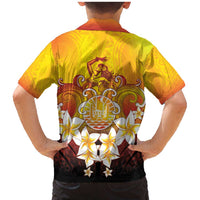 Tahiti Heiva Festival Family Matching Mermaid Dress and Hawaiian Shirt Tahitian Vahine Plumeria Flowers LT05 - Polynesian Pride