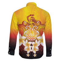 Tahiti Heiva Festival Family Matching Off Shoulder Maxi Dress and Hawaiian Shirt Tahitian Vahine Plumeria Flowers