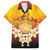 Tahiti Heiva Festival Family Matching Short Sleeve Bodycon Dress and Hawaiian Shirt Tahitian Vahine Plumeria Flowers
