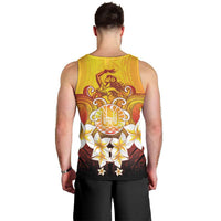 Tahiti Heiva Festival Men Tank Top Tahitian Vahine Plumeria Flowers LT05 - Polynesian Pride