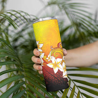Tahiti Heiva Festival Skinny Tumbler Tahitian Vahine Plumeria Flowers LT05 - Polynesian Pride