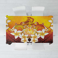 Tahiti Heiva Festival Tablecloth Tahitian Vahine Plumeria Flowers