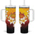 Tahiti Heiva Festival Tumbler With Handle Tahitian Vahine Plumeria Flowers