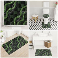 Hawaiian Quilt Bathroom Set Pele Hair Hinahina Lei Black Version