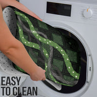 Hawaiian Quilt Bathroom Set Pele Hair Hinahina Lei Black Version