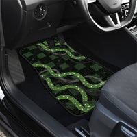 Hawaiian Quilt Car Mats Pele Hair Hinahina Lei Black Version