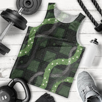 Hawaiian Quilt Men Tank Top Pele Hair Hinahina Lei Black Version