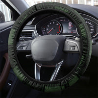 Hawaiian Quilt Steering Wheel Cover Pele Hair Hinahina Lei Black Version