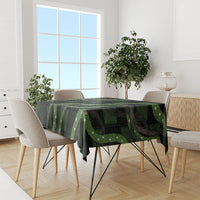Hawaiian Quilt Tablecloth Pele Hair Hinahina Lei Black Version