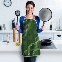Hawaiian Quilt Apron Pele Hair Hinahina Lei Green Version